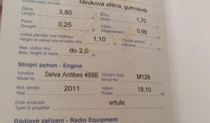 Člun PACIFIK pro 6 osob, motor 25HP