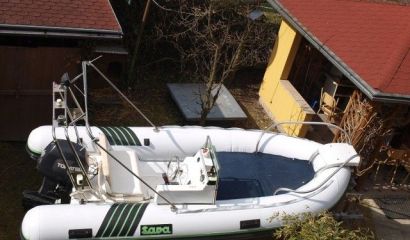 Od 1 Kč dávám do aukce nafukovací člun 4,30 m 